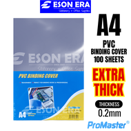 Promaster A4 PVC Clear Binding Cover 0.2mm 100pcs/Pack Rigit Sheet Cover Card Plastic Binding Face S