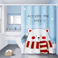 Polyester Digital Printed Animal Style Waterproof Door Curtain Shower Curtain