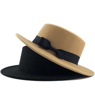 SAF - PACKING BOX - CINDY boater hat woman premium fedora hat/ fedora hat/ casual men'sWanita winter