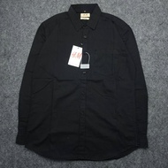 KEMEJA H&M Black Premium Long Sleeve Men's Office Shirt HMH0035