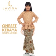 Lavina – Premium Modern Kutubaru Children's Kebaya Set – Traditional Party School Uniform Clothes