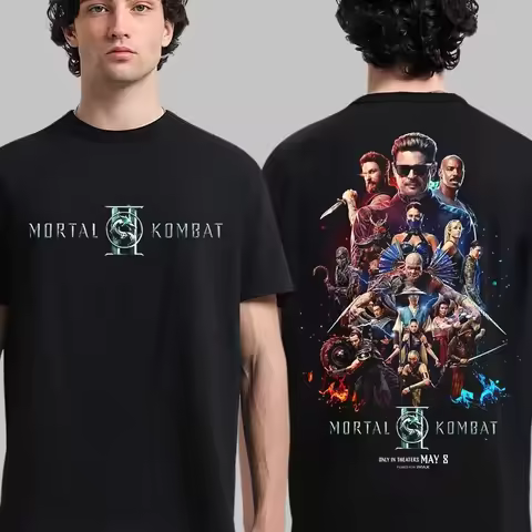 Mortal Kombat II Movie Poster Print Fashion Trend T Shirt Men's Clothing Women's Clothing 2026 Summe