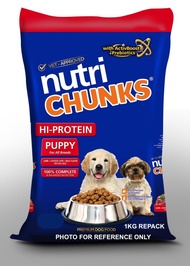 Nutri Chunks Hi-Protein Puppy Lamb Dog Food 1kg Repack