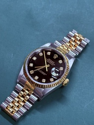 Rolex Datejust 鑽石錶面 金鋼錶16233