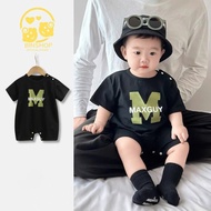 Bodysuit cho bé hình chữ B ngộ nghĩnh Body cộc tay bé trai bé gái chất thun mềm mịn Đồ sơ sinh bé tr