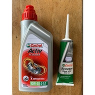 CASTROL ORIGINAL 100%  SCOOTER OIL 10W40 + GEAR OIL ORIGINAL