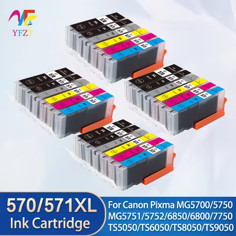 PGI-570 CLI-571 PGI570XL BK Compatible cartridge For Canon PIXMA MG5750 MG5751 MG5752 MG5753 MG6850 