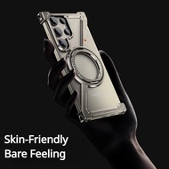 Oatsbasf Metal Phone Case for Samsung Galaxy S24/S24+/S24 Ultra Super Thin Frame-Free Bumper Air Cus