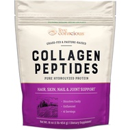 Collagen Peptides 16oz Powder - Naturally-Sourced Hydrolyzed Collagen Powder - Hair, Skin, Nail, and Joint Support - Type I &amp; III Grass-Fed Collagen Supplements for Women and Men