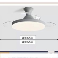 隱形風扇燈頂吊電風扇吊燈（吸頂-灰色36寸-變光遙控【小米小愛版】）#