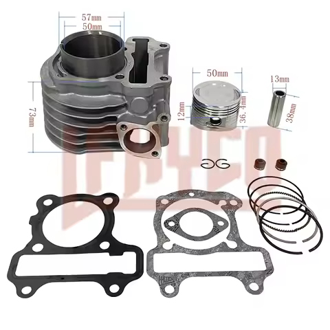 Motorcycle 50mm 108CC Cylinder Kit Cylinder Kit Piston Ring Gasket Motor for Honda DIO VISION 110 NS