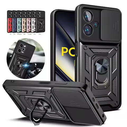 Shockproof Armor Magnetic Case For Poco F6 F5 F4 GT F3 X5 Pro X4 GT X3 NFC Coque For Poco M5S M4 M3 