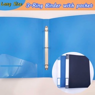 Long Arch File Folder 3-Ring Binder with Pocket Paper Organizer Lever Arch file with Ring Binder