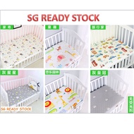 Baby Fitted Crib Sheet Infant Cot Mattress Cover Cartoon Print Bed Sheet