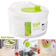 **包郵** 綠色蔬菜沙拉脫水器 果蔬清洗器 手搖式蔬菜甩乾器 炸串甩油器 [平行進口]