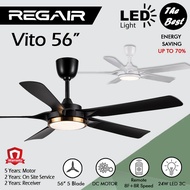 REGAIR | VITO 56 Inches DC Motor 5 ABS Blade 16 Speeds (8F+8R) 3 COLOR LED Remote Control Ceiling Fa