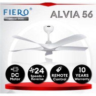 FIERO ALVIA Premium DC 56" Ceiling Fan 5 Blades 24 Speeds Memory Function