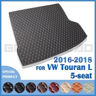 Car Trunk Mat For VOLKSWAGEN VW Touran L 5-Seat 2016 2017 2018 Custom Car Accessories Auto Interior Decoration