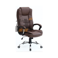 找得 - 【高品質】舒適電腦真皮椅 大班椅質量超好 可升降 可轉真皮 可作電腦椅餐椅使用 (啡色PU皮) 可躺款鋼腳 80031 不包安裝