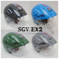 SGV Topi Keledar SGV EX2 Topi SGV dengan Clear Visor (ada sirim) helmet sgv ex2