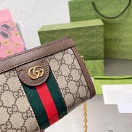 With  [Real Quality] Presbyopic Chain Beg Fashion Female Beg Classy Female Beg  Leather Beg High-End