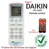 Daikin air cond remote (free battery)