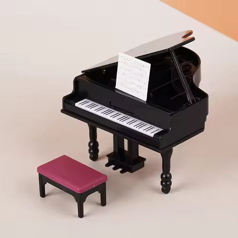 Dollhouse simulation upright grand piano furniture mini furniture small ornaments