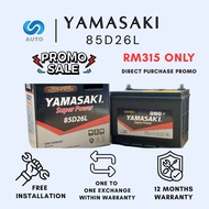 Yamasaki 85D26R/85D26L  Car Battery [Made in Malaysia]