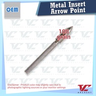V Club Archery Metal Insert Arrow Point - Arrow Shaft ID4.2mm - 60 Grain/80 Grain/100 Grain