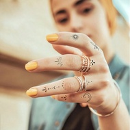 TWAP Herbal Line Tribe Totem Finger Tattoo Sticker Lasting Waterproof Semi-Permanent Tattoo Sticker