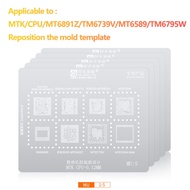 Amaoe BGA Reballing reball Stencil for MTK CPU RAM MT6765V MT6763V MT6785V MT6739V MT6853/MT6885/689