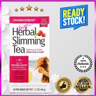 21st Century Herbal Slimming Tea, Cranraspberry Caffeine Free, 24 Tea Bags - Supports Weight Loss