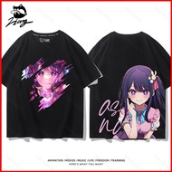 BH2 Oshi no Ko Anime T-Shirt - Short Sleeve Cosplay Ai Hoshino Akane | Harajuku Fashion | Plus Size