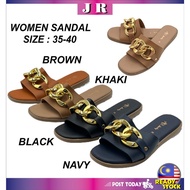 JR Women Cross Flat Sandals For Women | Sandals Selipar Perempuan | Flat Selipar Wanita K861