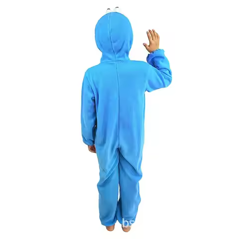 AA★COS Blue Cookie Monster Red Sesame Street Elmo Animal Cosplay Costume Pajamas Kids Halloween cost