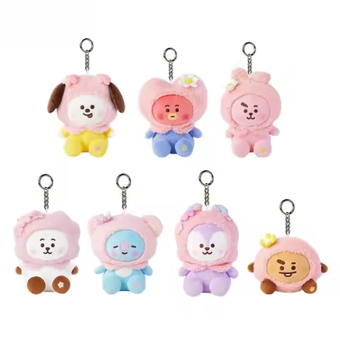 BTS Keychain Cherry Blossom Series Cute Cartoon Creativity Modeling Keychain New Exquisite Trend Ver