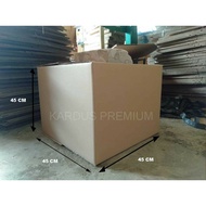 Plain double wall cardboard packing box 45x45x45cm
