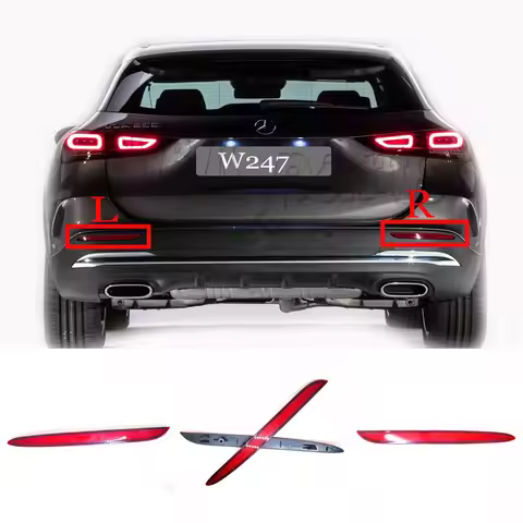 Rear Reflectors Fit 19-23 Mercedes W247 X247 B GLA GLB 160 180 200 220 250 260 GLA35 GLA45 GLB35 Lef