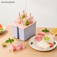 [shnzbaodanb] DIY Reusable Popsicle Mold 1Set Food Grade Ice Lattice Tray Homemade Ice Cream Maker f