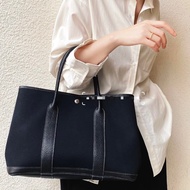 Hermes Garden Party PM黑色帆布