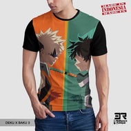 [ COD / BAYAR DI TEMPAT ] KAOS PRINTING GAMBAR ANIME BOKU NO HERO ACADEMIA DEKU X BAKU 3 - MOTIF UNI