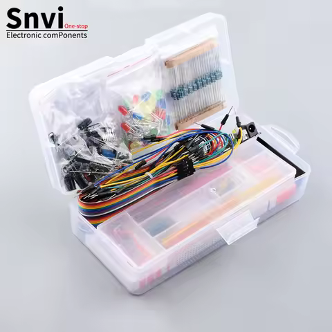 830 Breadboard Starter Kit MB-102 Power Module Jumper Wires Resistor Capacitor LED Electronic Compon