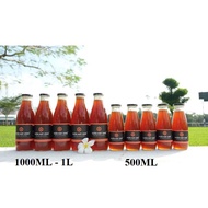 COMBO of 10 1 LITER ROUND GLASS BOTTLES WITH TIN LID (1000ML - 1L BOTTLE)