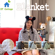 Blanket Jacquard Thick Fleece Blanket Wearable Blanket For Adult Fixed By Buttons Soft Blanket
