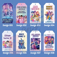 Customised Tag / Kids Birthday Goodie Bags / Kpop Demon Hunter Saja Boys Huntrix