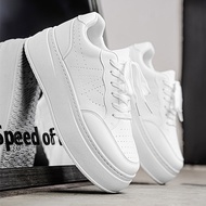 Hottrend men's low-cut sneakers with 6cm high padded sole TT07 White