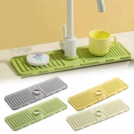 Holiday Haul Faucet Mat For Kitchen Sink 15 Inch Longer Silicone Sink Splash Guard 7 Slope Fast Self