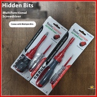 【COD】10-in-1 ratchet multi-function electrician screwdriver household repair tool insulated handle d