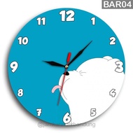 JAM DINDING KAYU BARE BEARS ICE BEAR LUCU UNIK BAR04