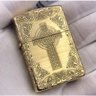 Gold Ecthing Brass Zippo Lighter